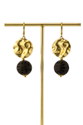 Black Clay Ball Earrings