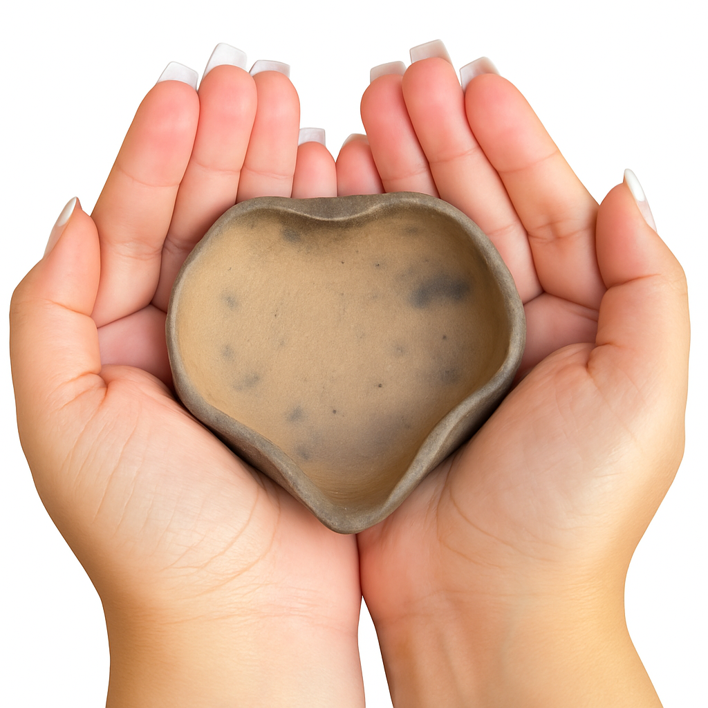 Clay heart for Jewerly