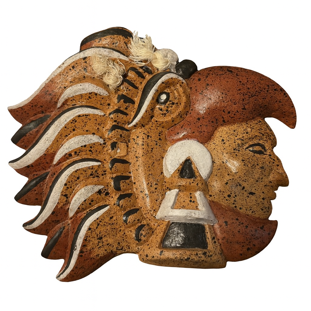 Aztec Warrior (Eagle) Clay Mask